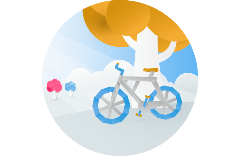 Cirrus bike paper art