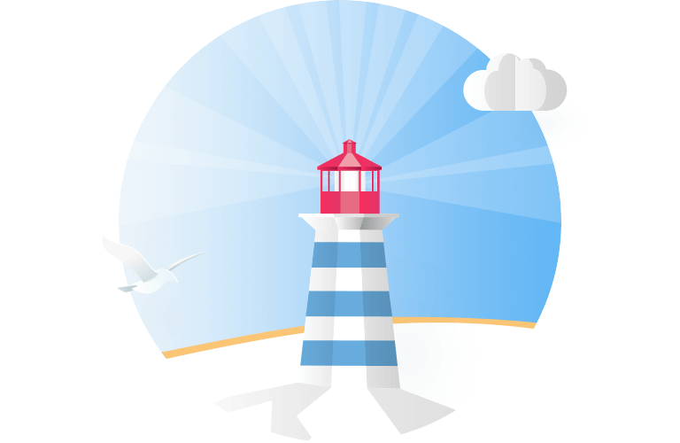Cirrus Lighthouse paper art